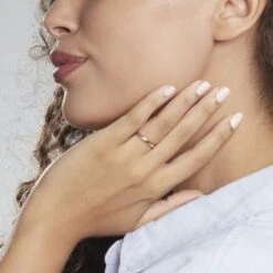 Alliance Sirona Demi Jonc Confort Or Blanc -Mode Bijouterie Magasin B3AMJW0740 model1