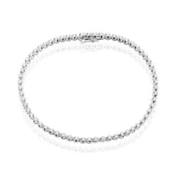 Bracelet Riviere Or Blanc Diamant