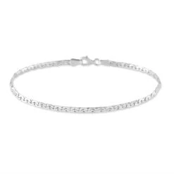 Bracelet Ivy Maille Haricot Or Blanc