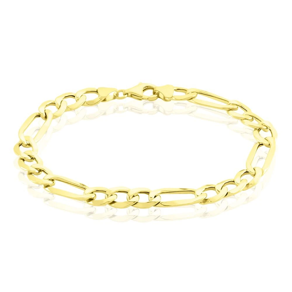 Bracelet Cameo Maille Alternee 1/3 Or Jaune 1 Bracelet Cameo Maille Alternee 1/3 Or Jaune