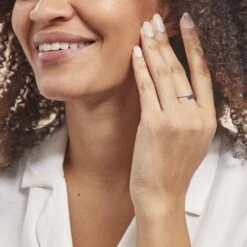 Bague Amelie Or Blanc Saphir Et Diamant -Mode Bijouterie Magasin B3DFBSB043 model1