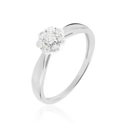 Bague Lizie Or Blanc Oxyde De Zirconium