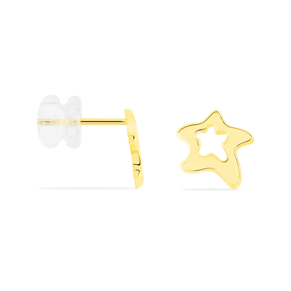 Boucles D'oreilles Puces Alphonsine Etoile De Mer Or Jaune 2 Boucles D'oreilles Puces Alphonsine Etoile De Mer Or Jaune – Image 2