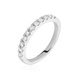 Demi Alliance Pristina Or Blanc Diamant Synthétique