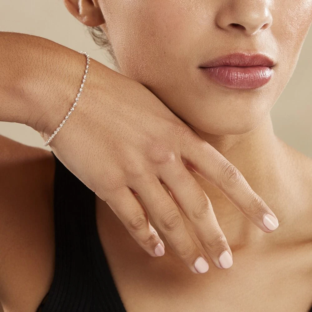 Bracelet Abie Torsade Argent Bicolore 3 Bracelet Abie Torsade Argent Bicolore – Image 3