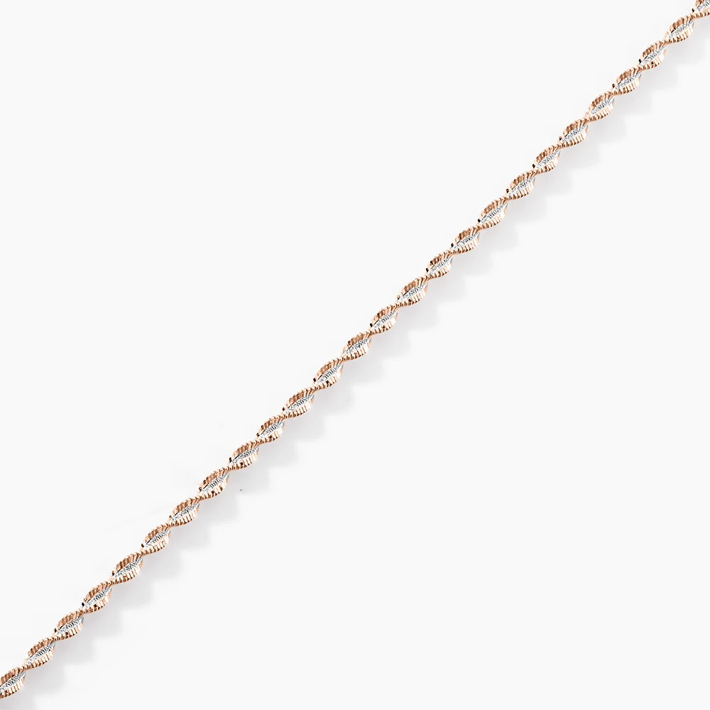 Bracelet Abie Torsade Argent Bicolore 2 Bracelet Abie Torsade Argent Bicolore – Image 2