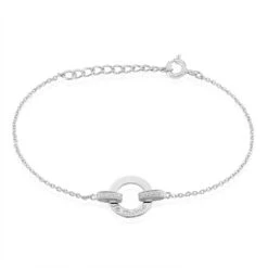 Bracelet Desirat Argent Blanc Oxyde De Zirconium