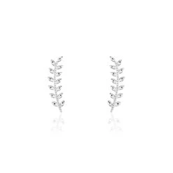 Bijoux D'oreilles Folia Argent Blanc