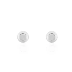 Boucles D'oreilles Puces Virgie Argent Blanc