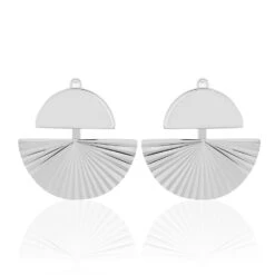 Bijoux D'oreilles Athena Argent Blanc