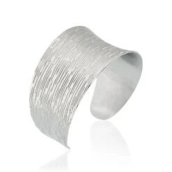 Bracelet Manchette Alesia Acier Blanc