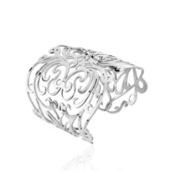 Bracelet Manchette Evelien Acier Blanc