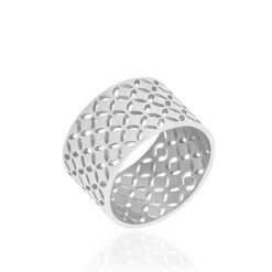 Bague Yelda Acier Blanc