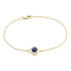 Bracelet Jaana Plaqué Or Jaune Verre Oxyde De Zirconium