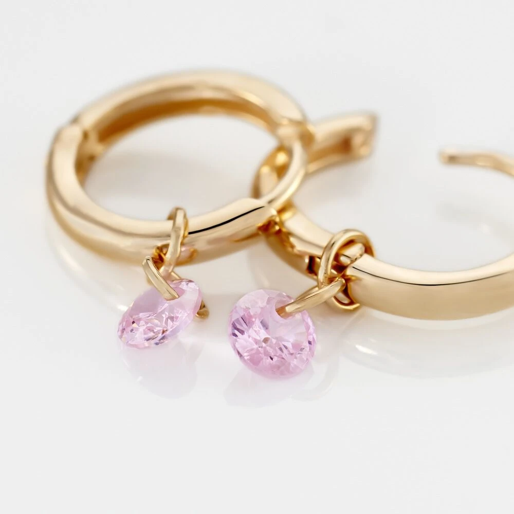 Créoles Plaqué Or Pauw Pampilles Oxydes De Zirconium 3 Créoles Plaqué Or Pauw Pampilles Oxydes De Zirconium – Image 3