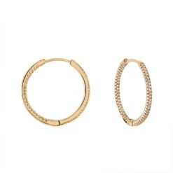 Créoles Karolina Rondes Plaqué Or Jaune Oxyde De Zirconium