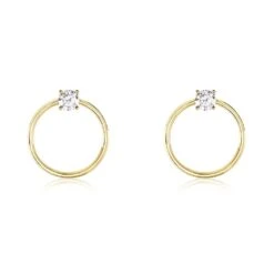 Bijoux D'oreilles Plaqué Or Jaune Amariah Oxydes De Zirconium