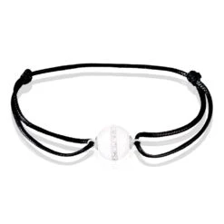 Bracelet Nina Cera Argent Blanc Céramique Et Strass