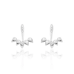 Bijoux D'oreilles Hind Argent Blanc