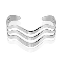 Bracelet Manchette Aelyah Acier Blanc