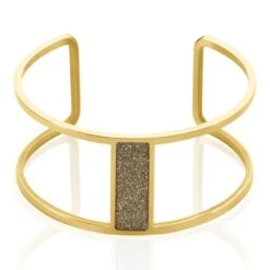 Bracelet Manchette Acier Doré Maria