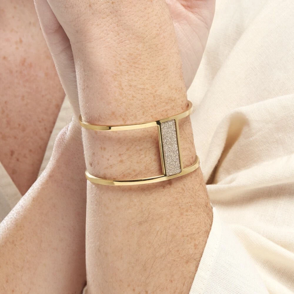 Bracelet Manchette Acier Doré Maria 5 Bracelet Manchette Acier Doré Maria – Image 5